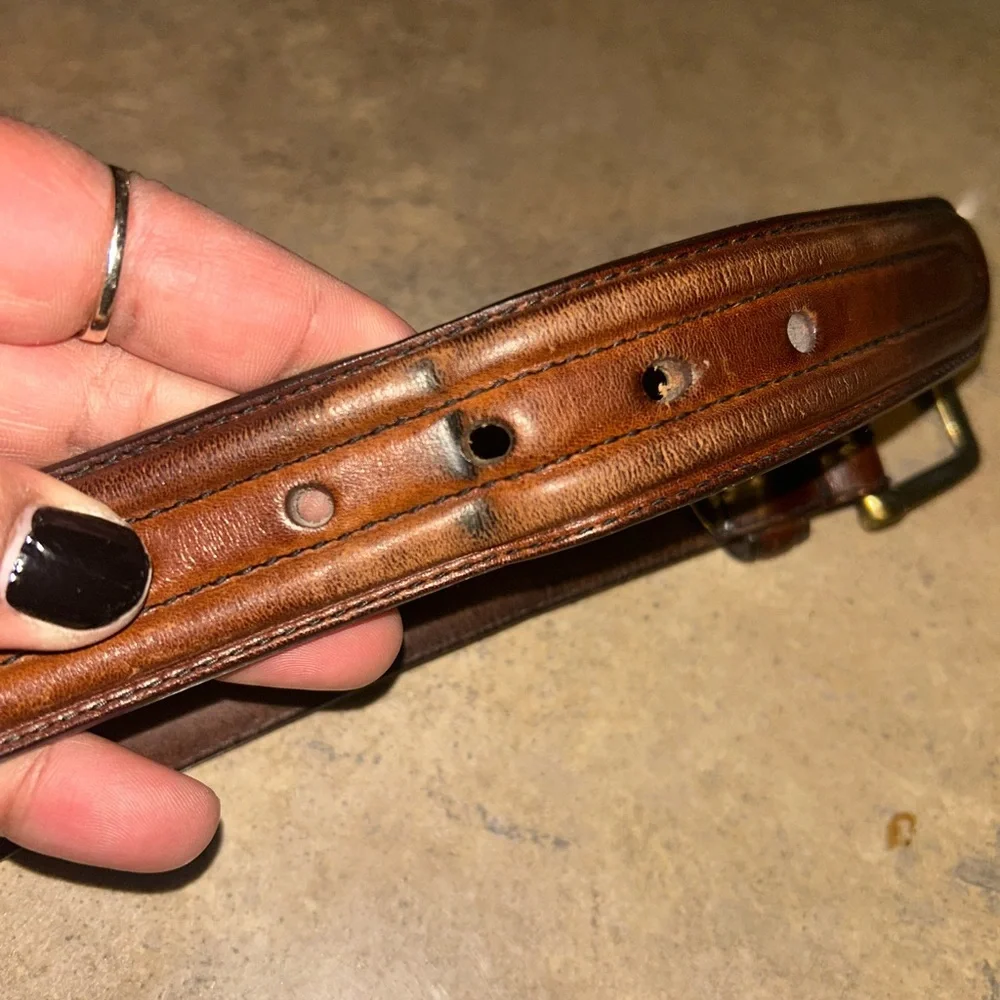 Polo Ralph Lauren Belt - brown Italian leather w/brass buckle